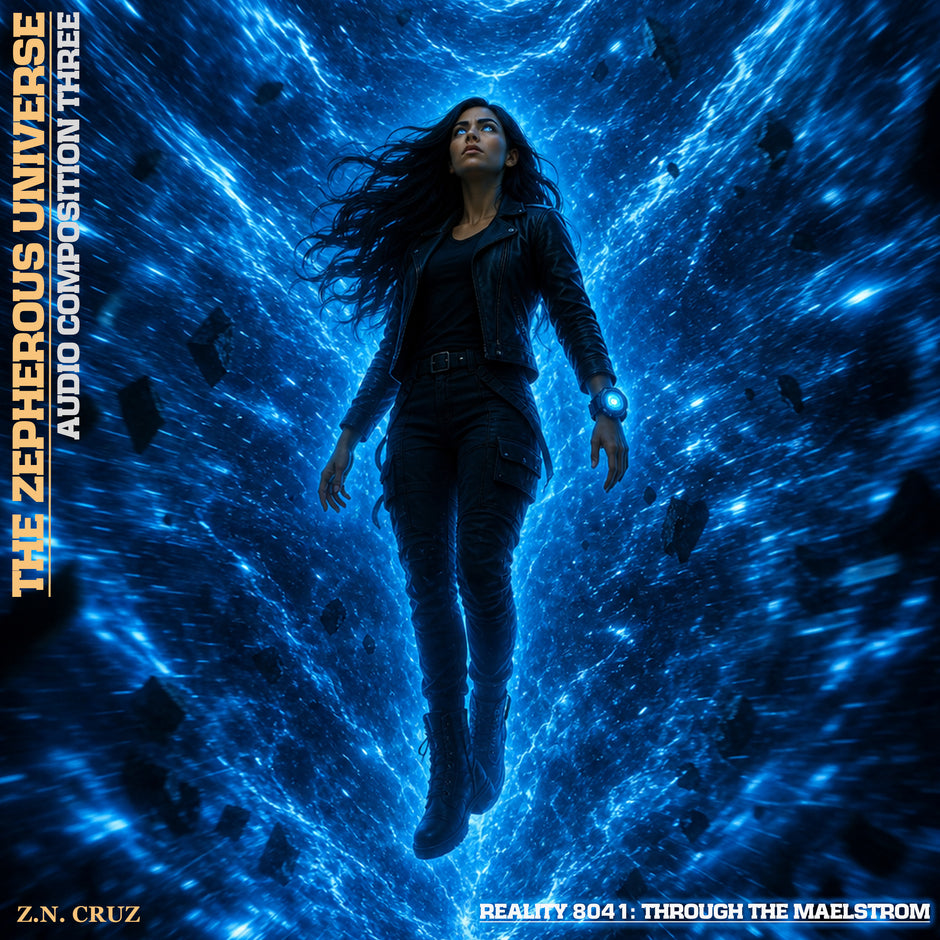 Original cover art for Reality 8041: Through the Maelstrom by Z.N. Cruz